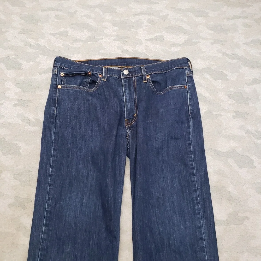 Levi's 514 Jeans Mens 34x30 Blue Straight Leg Pockets Denim Dark Wash Workwear